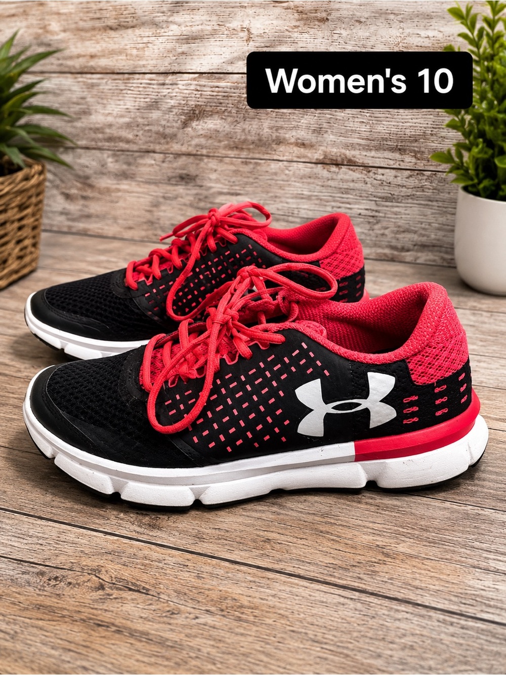 Under Armour Women’s Black & Red Training Sneakers